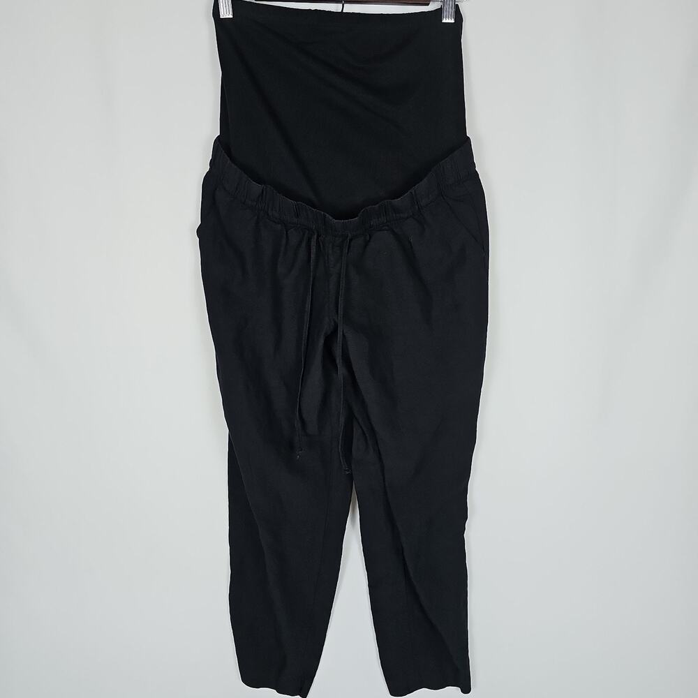 H&M Black Elastic Maternity Pants, Size S